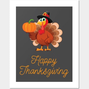 Happy Thanksgiving Turkey Posters and Art